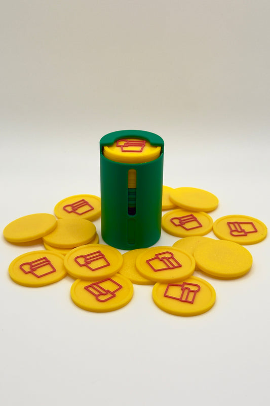 “Mean Green” Muntenkoker met Springveer (Klein)