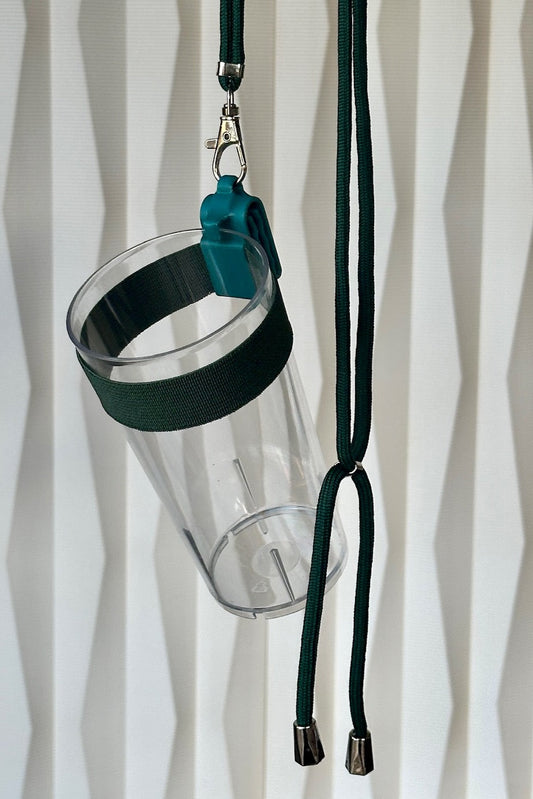 "Mean Green" Clip A Cup with Luxury Lanyard