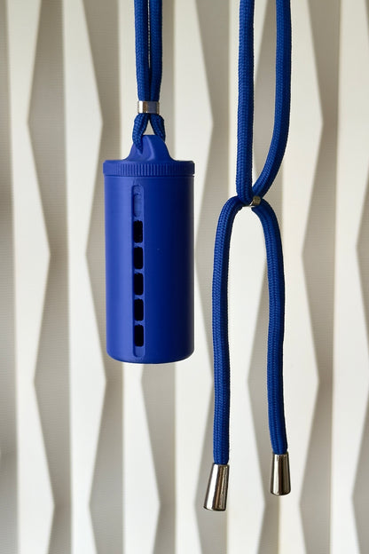 Porte-jetons « Bold Blue » avec Lanière de Luxe