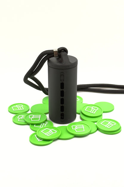 Porte-jetons « Night » avec Lanière de Luxe