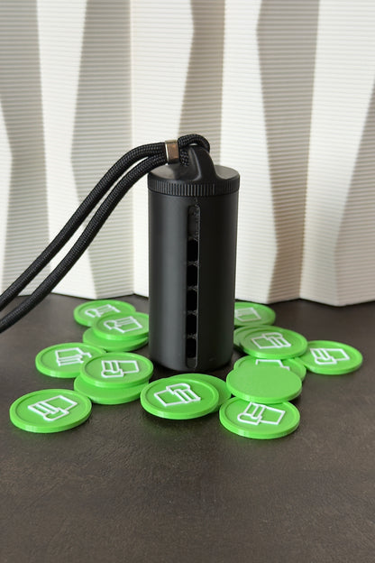 Porte-jetons « Night » avec Lanière de Luxe