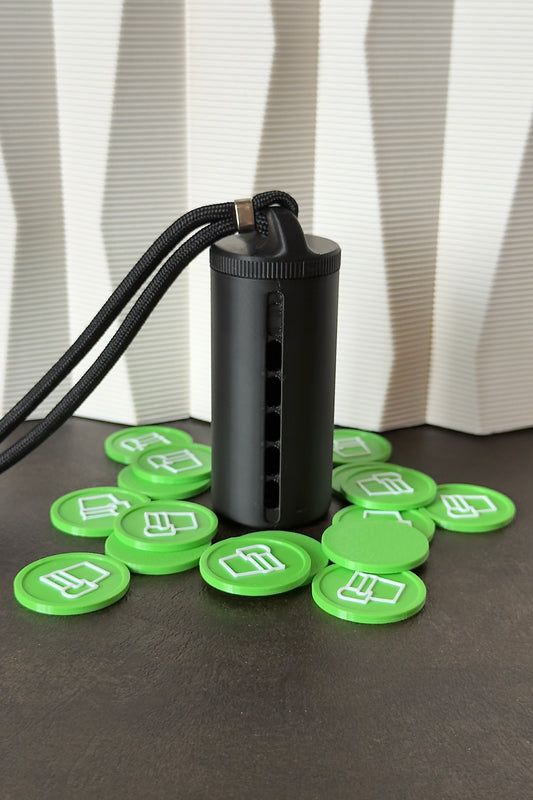 Porte-jetons « Night » avec Lanière de Luxe