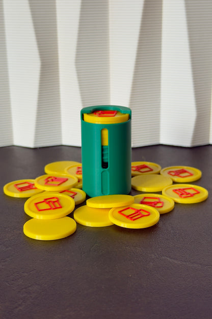 "Mean Green" Coin Holder with Spring (Small)