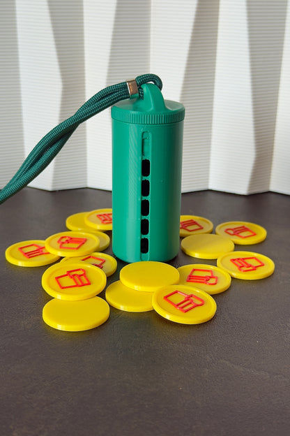 Porte-jetons « Mean Green » avec Lanière de Luxe